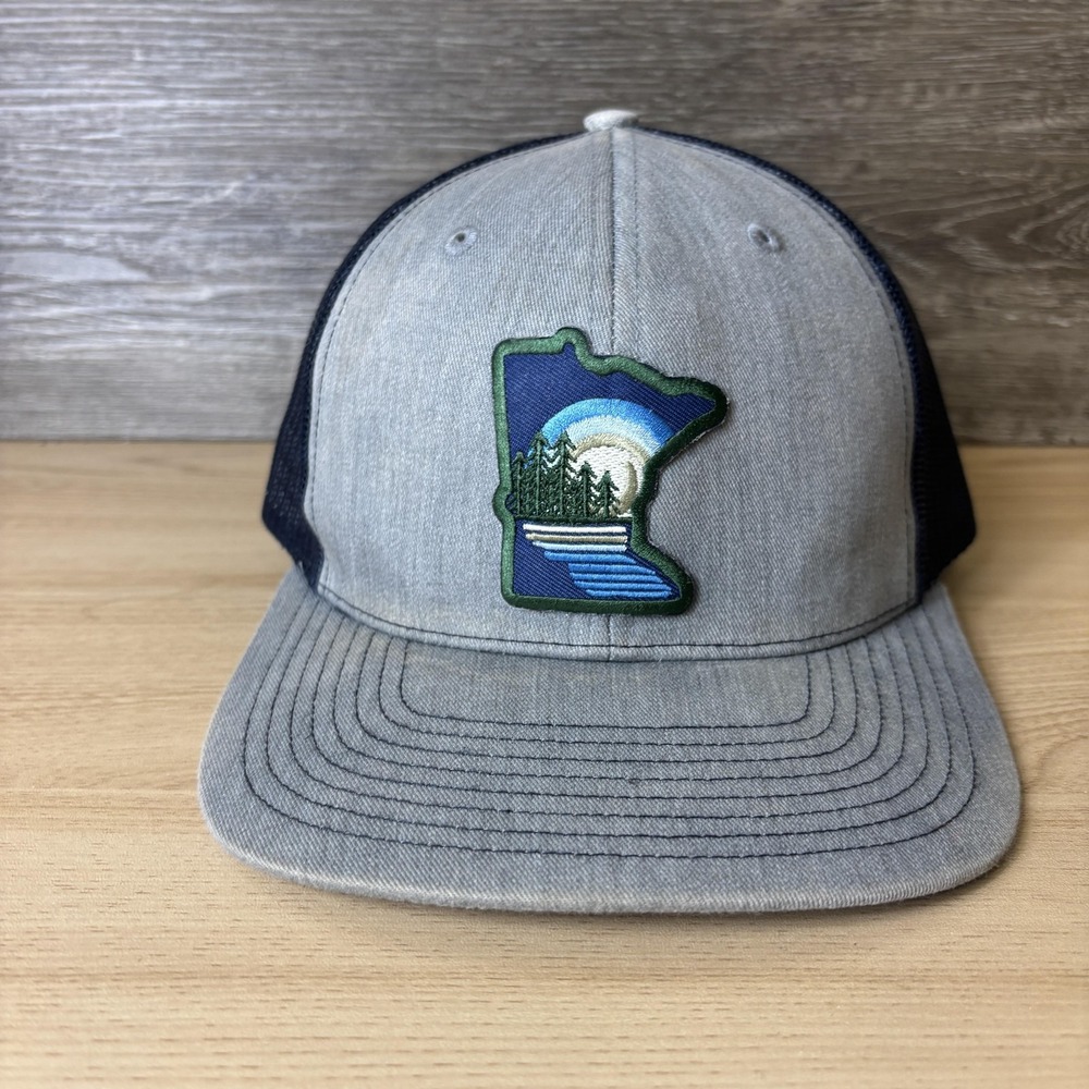 Minnesota Outdoors Hat Cap Snap Back Trucker Patch Mesh Richardson Mens
